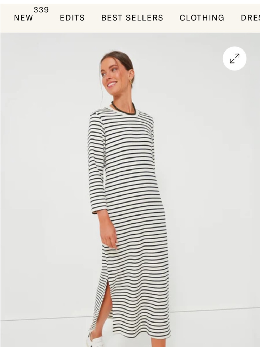 Tuckernuck Pomander Place Navy Stripe Gio Dress XL